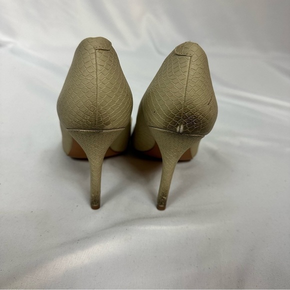 ALDO Faux Snake Skin Print Nude Heels in Size 38.5/8 - Picture 3 of 6